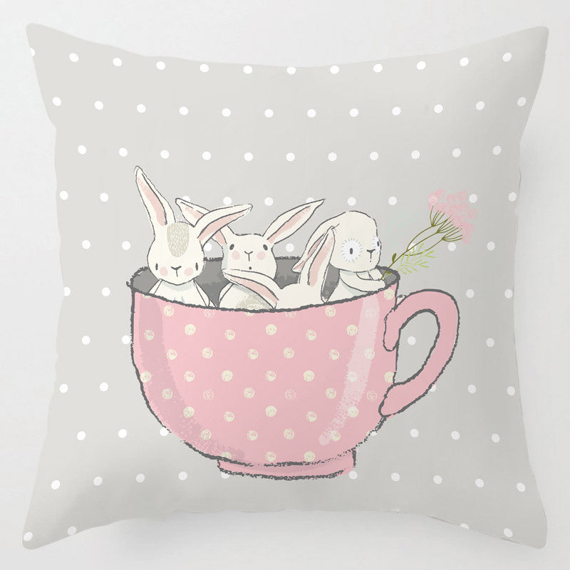 Cartoon Bunny Cushion Cover Home Textiles