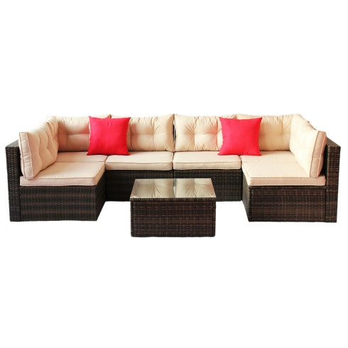 Patio Furniture Set PE Rattan Sectional Garden Furniture Corner Sofa Set