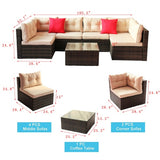 Patio Furniture Set PE Rattan Sectional Garden Furniture Corner Sofa Set