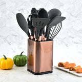 Silicone Kitchenware Set 13-piece Cooking Spatula Set Kitchenware Storage Bucket